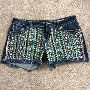 Miss me colorful sequin shorts